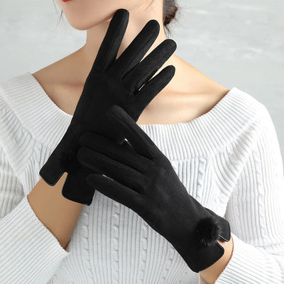 Suede Glove Warm Finger Gloves Fast Bundle